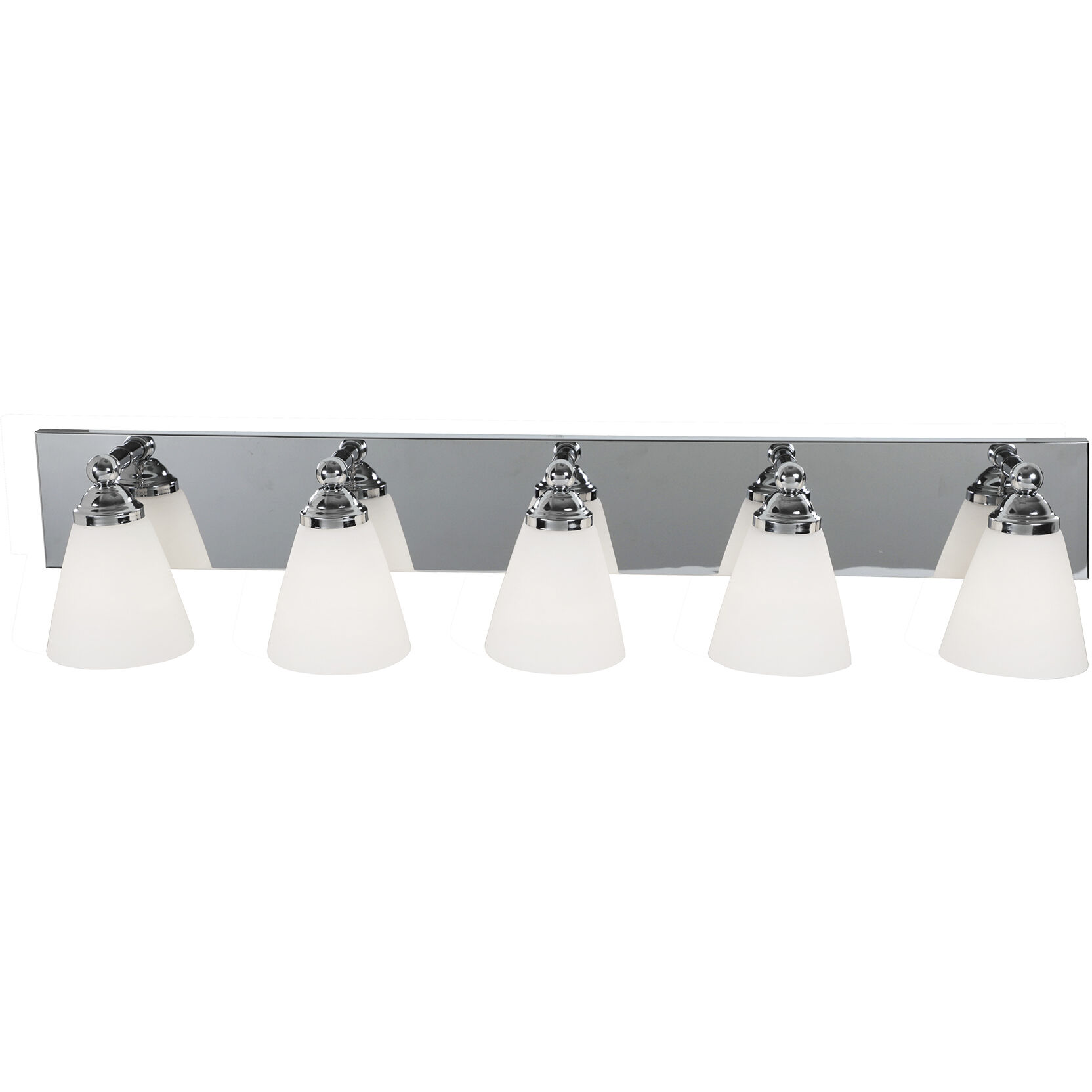 Hudson 5 Light 38 inch Chrome Bath Bar Wall Light